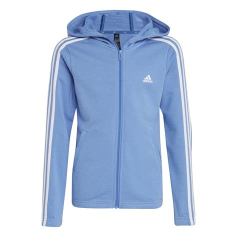 adidas kapuzenjacke essentials 3s fz dunkelblau weiß|Adidas Essentials Fleece 3.